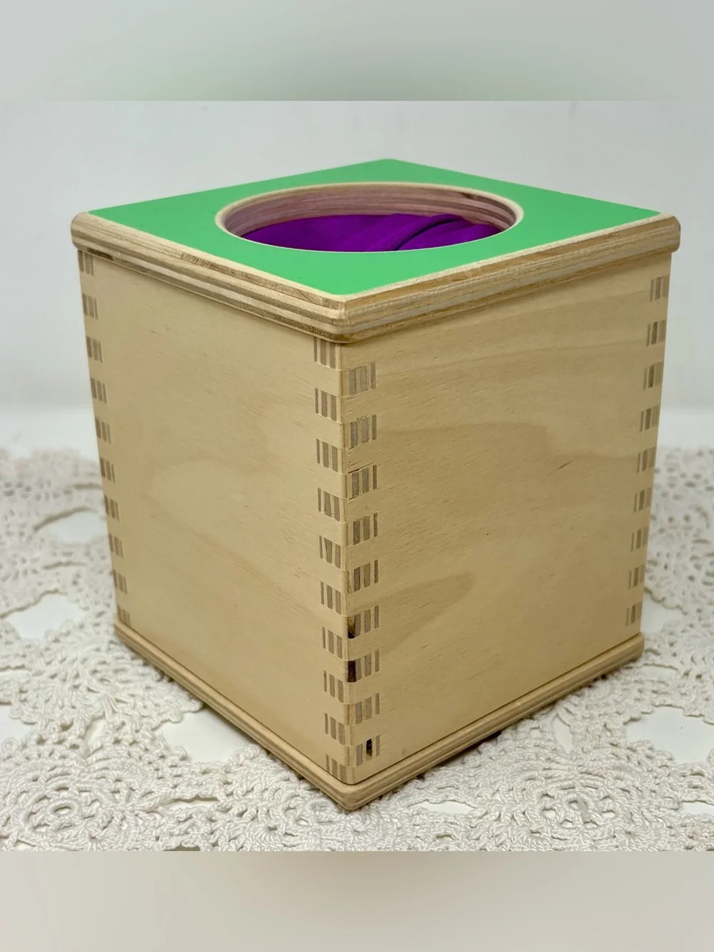 Lovevery Magic Wooden Tissue Box Montessori Baby Toy